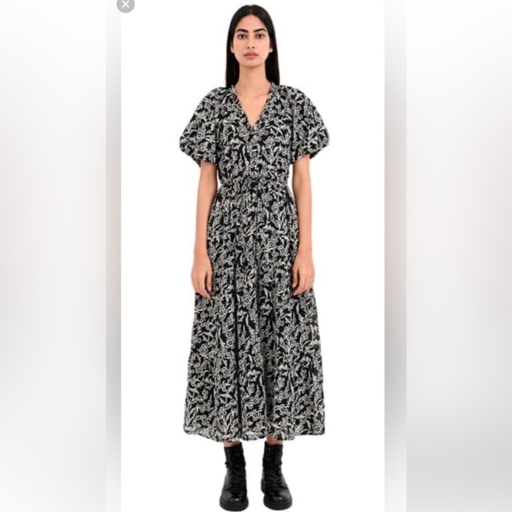 BANJANAN poppy floral dress